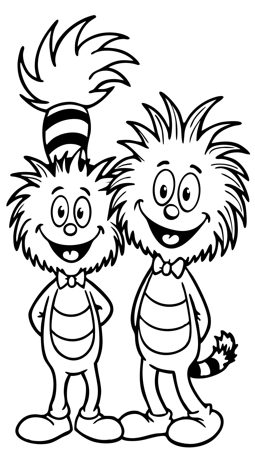 thing one and thing two coloring page